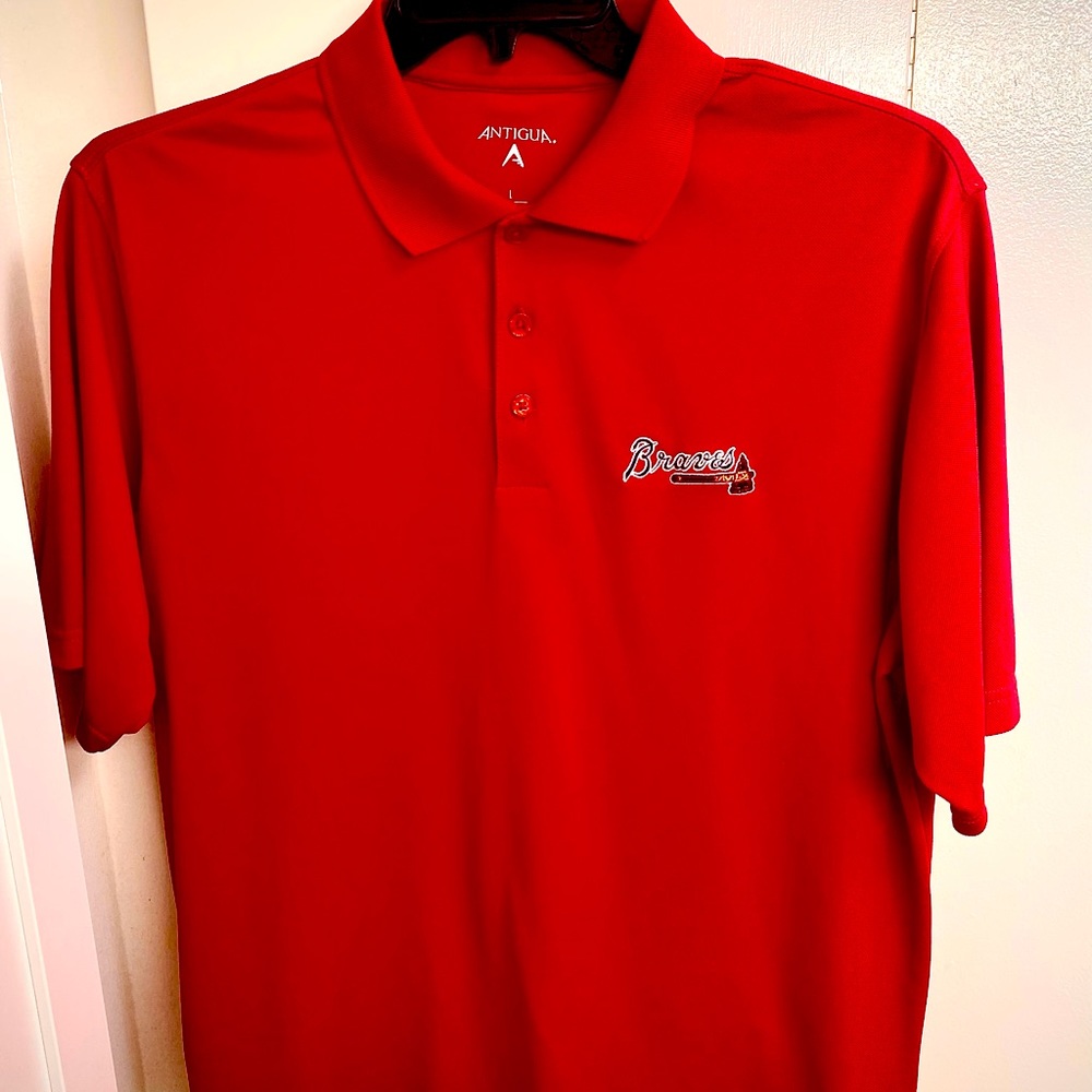 Braves embroidered mens polo